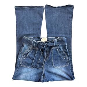 EUC Altar’d State Elise wash trouser bootcut jeans + belt | size 31